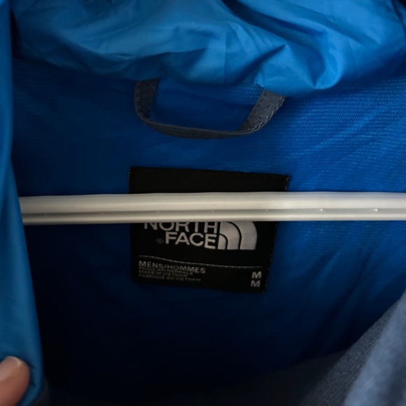 Men's The North Face Pullover Jacket w/Side Zipper & Hood Blue & Grey - Size Med - Picture 3 of 3